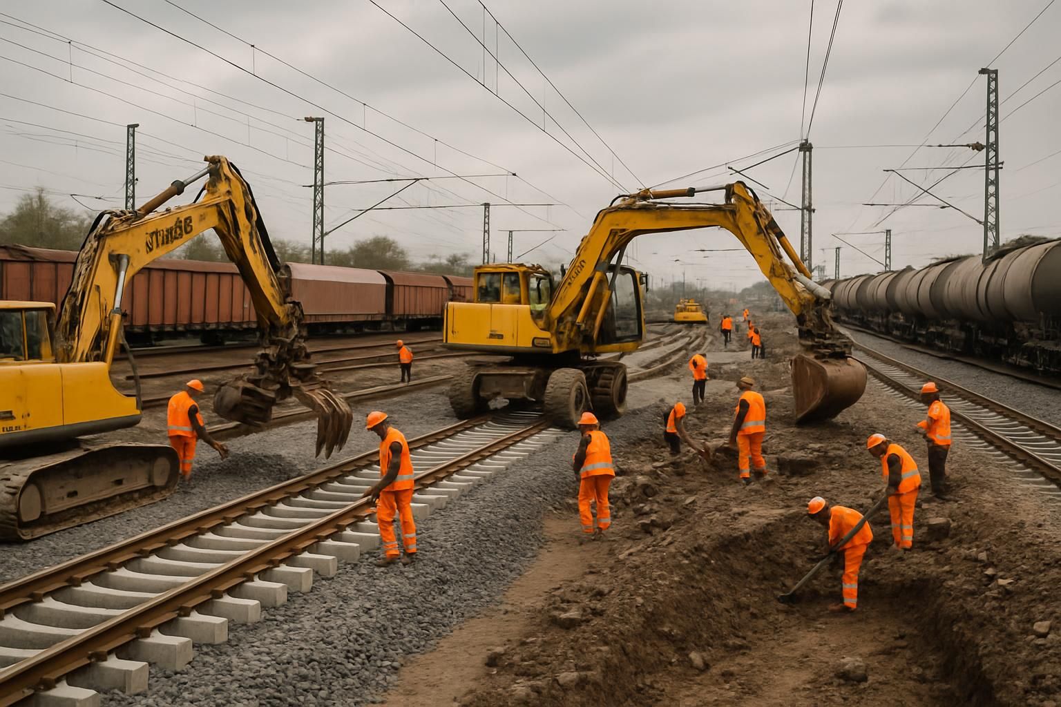 sanierungsarbeiten im schienengüterverkehr führen zu umfangreichen vollsperrungen, die erhebliche belastungen und verzögerungen für den güterzugverkehr verursachen.